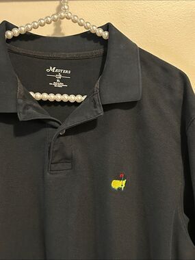 The Masters Golf Tournament Polo Shirt XL Black Augusta National Short Sleeve